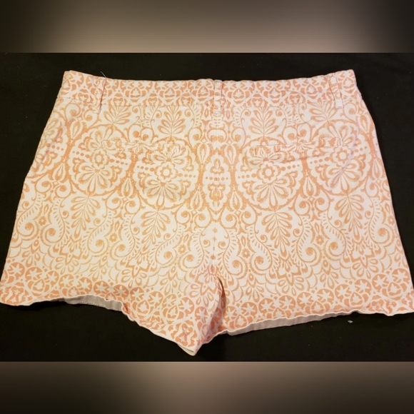 ❤️ Women's Elle Brand Shorts | White/Peach Paisley | Size 12 ❤️ - Picture 6 of 9